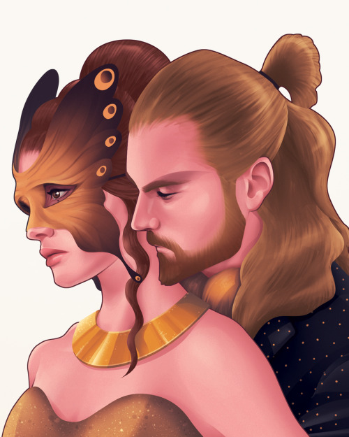 Gold &amp; Black - Masquerade SS/16 // Holland &amp; Sherry One of six illustrations fo