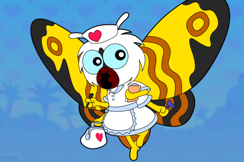Nurse Mothra!Although her being in an outfit is a bit weird, she’ll probably just eat the outf