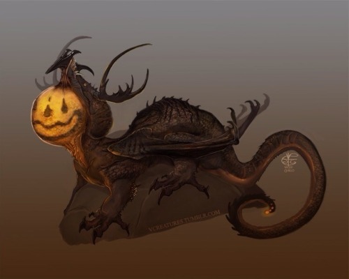 vcreatures: Happy Halloween has come and gone but here is the culmination of Pumpkin Patch Dragons I