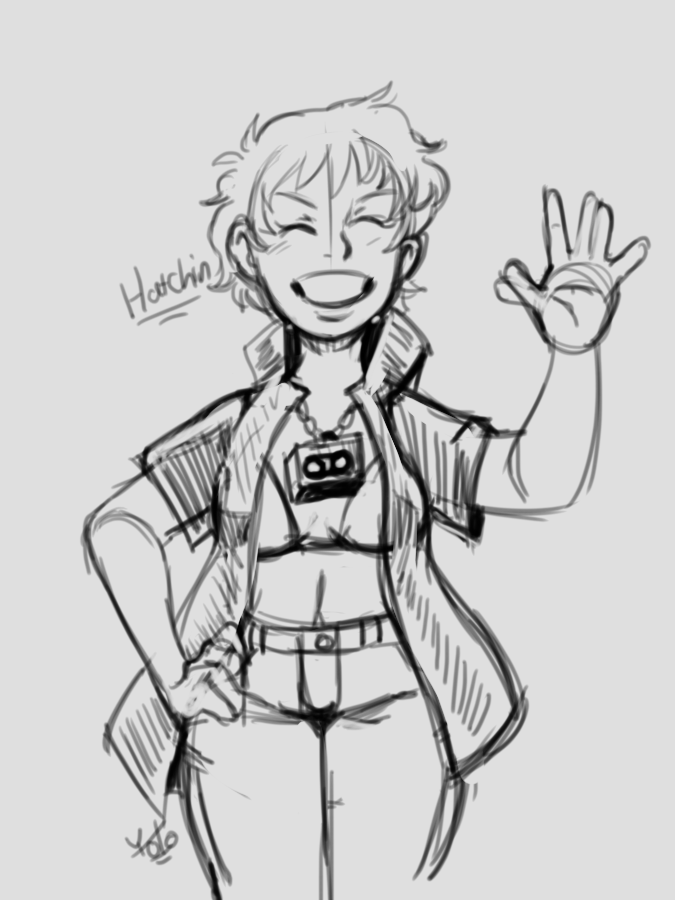 yotomore:Lewd Toonami doodles. Michiko &amp; Hatchin still remains one of my