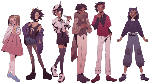 my whole cast for a game i’ll be making!! 