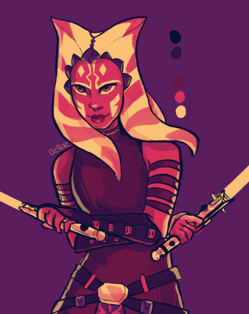 aellae:  lots of Ahsoka requests! I chose palette #3 @avada-matata @i-am-not-a-committee @blurry-jac