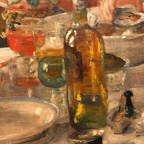 La mangeuse d'huîtres , The Oyster Eater(Detail)    -   James Ensor , 1882Belgian,1860- 1949Oil on c