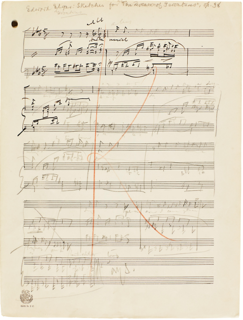 barcarole: Elgar’s sketches for The Dream of Gerontious, Op. 38, c. 1899.