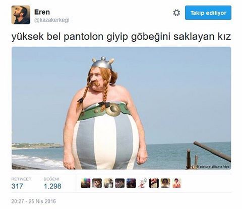 Yüksek bel pantolon giyip...