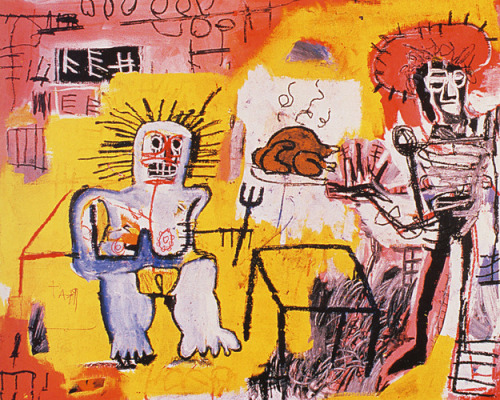 artist-basquiat: Rice and Chicken, 1981, Jean-Michel BasquiatMedium: acrylic