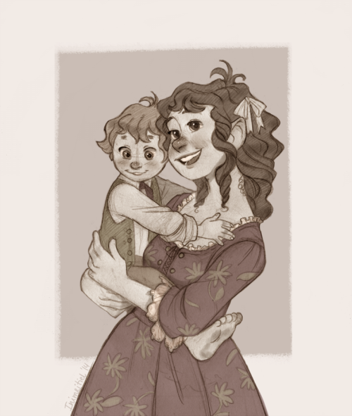 theartoflottie:The Battle of the five Armies countdown - day 7 of 30Mama Belladonna and little Bilbo