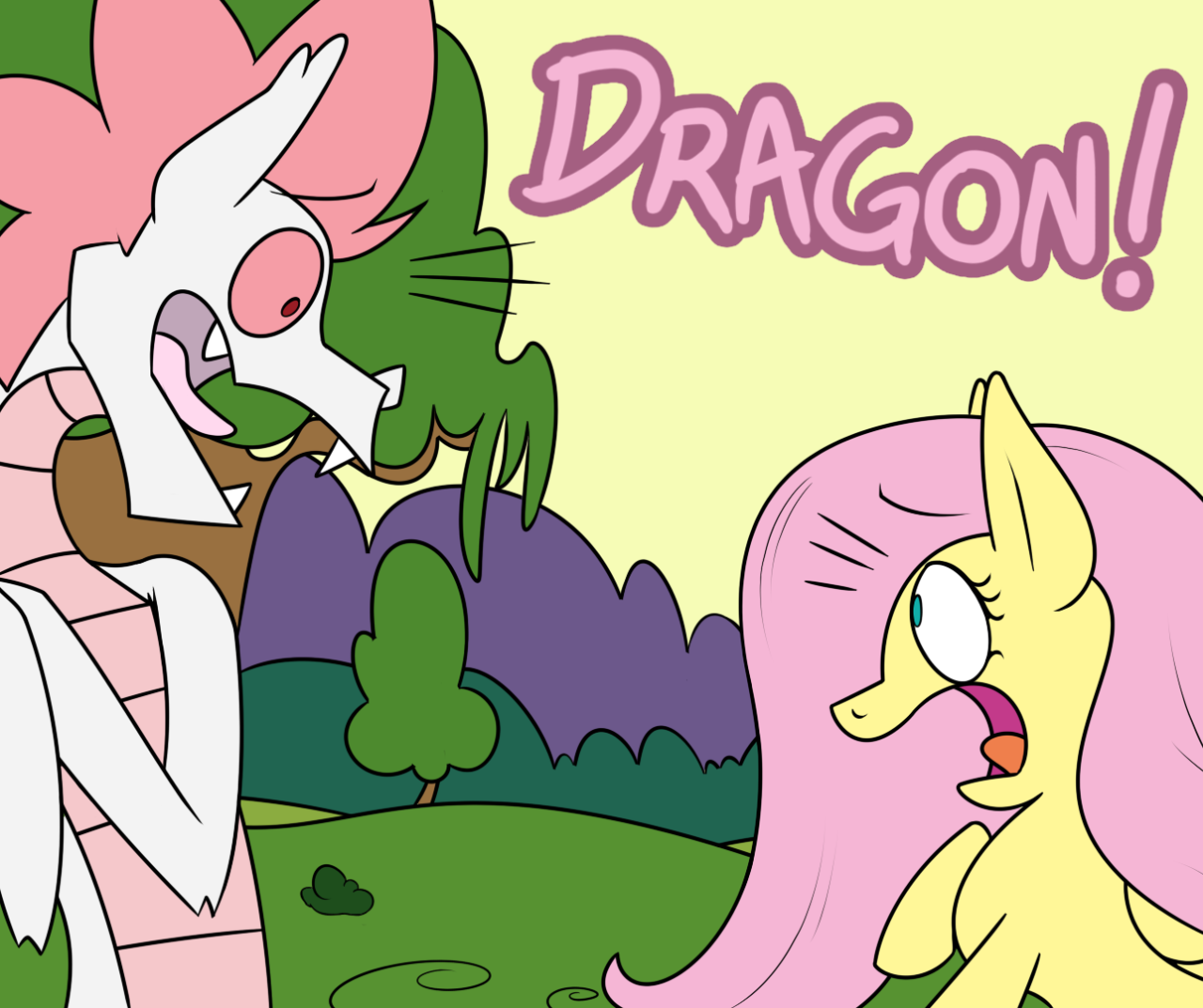 closetfizzle:I- I don’t think the ponies would want a b-big, scary dragon living