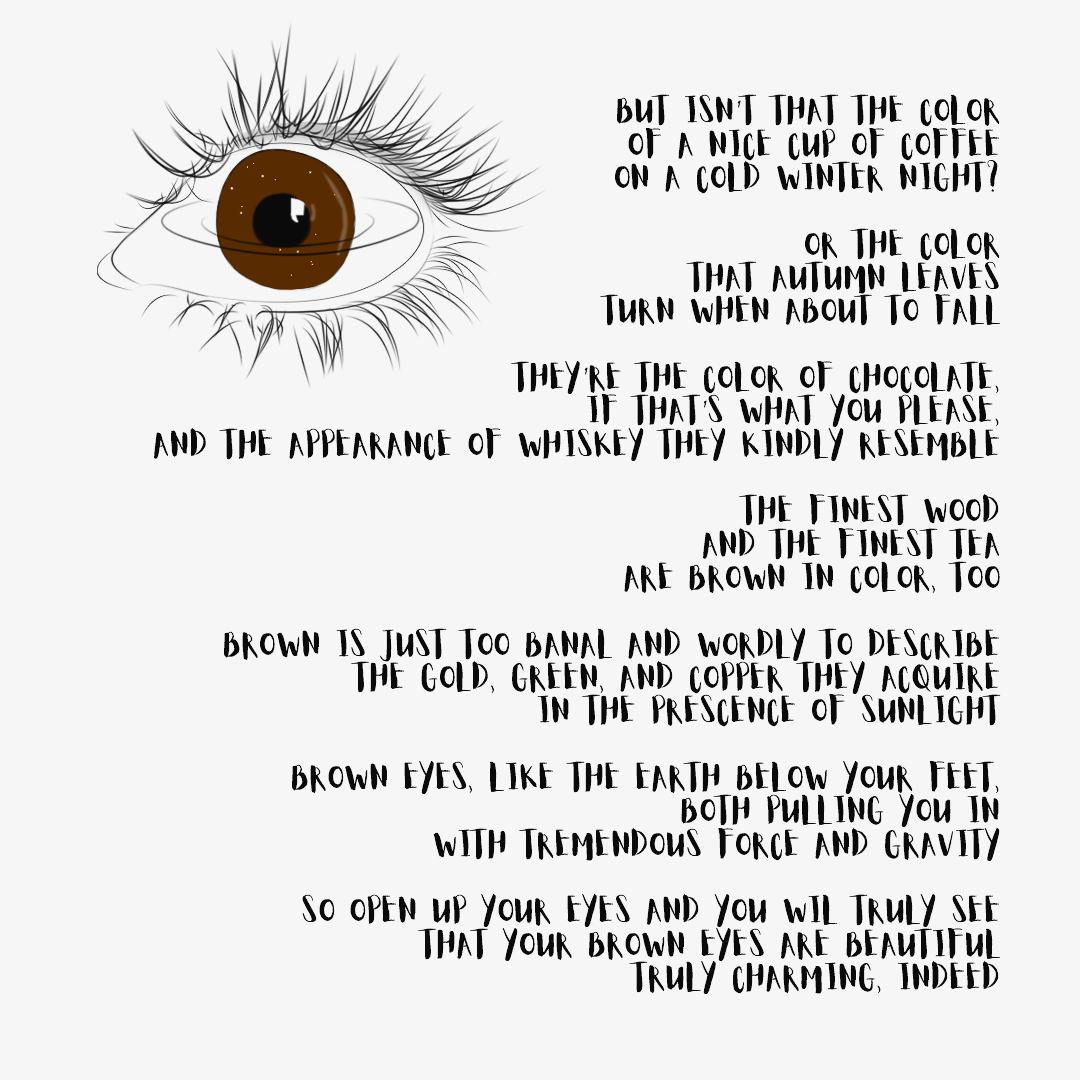 Romanticize brown eyes