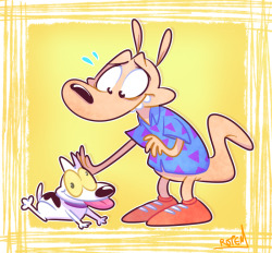 vaporotem:  I want to end the day on a better note so here is some Rocko. He always makes things better ;w; 