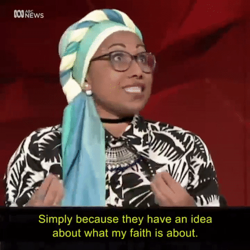 ghettablasta:   Yassmin Abdel-Magied was asked how she can be sharia law and be half pregnant at the same time. And that can be a perfect example of how to shut down an islamophobe.