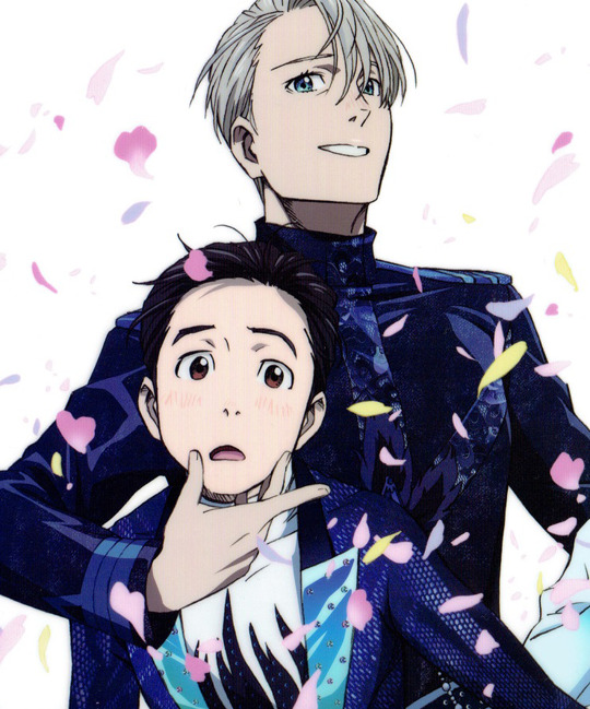 vyctornikiforov:  Never notice, but each passing piece of new official art, actually gets to show the change in their relationship.  At first Yuuri’s mostly shown as a bit of a nervous wreck around the russian man.But little by little, he starts to