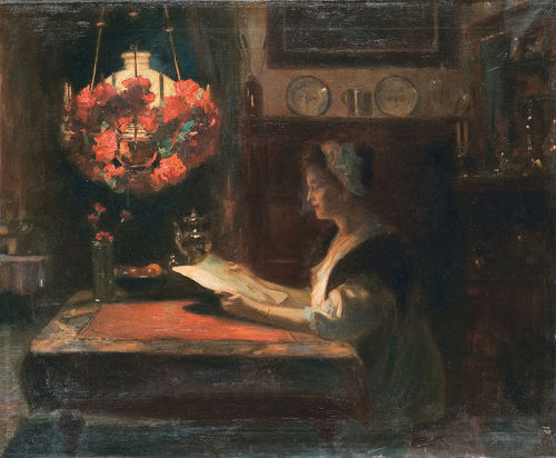 Frederick Vezin Evening Reading, Frederick Vezin. (1859 - 1940)