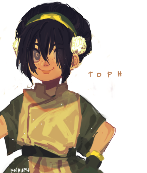 knaiifu: messy doodle of toph you better not make fun of her or she’ll beat you up