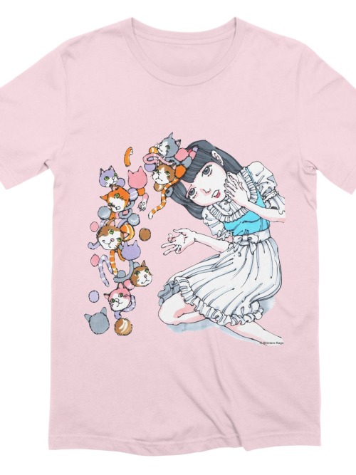 Shintaro Kago KITTY CONFETTI is licensed and available printed on t-shirts, sweatshirts, tank tops, 