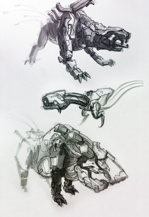 Finished Horizon: Zero Dawn weeks ago, but I’ve just been going through sketching the machines (which is hard since camera mode can only go so far). One of my favorite games ever, and it’s been a long time since I’ve been this into a video game!