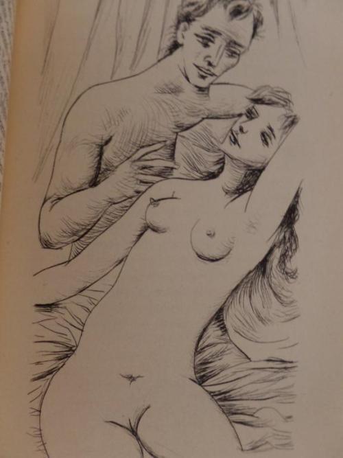 Mario Prassinos (French, 1916–1985). Illustration to a novel by Crébillon.