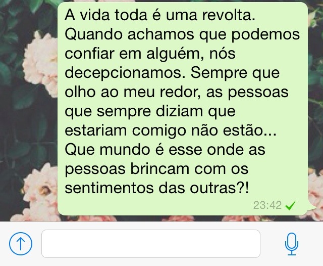 Inale a paz, expire alegria.