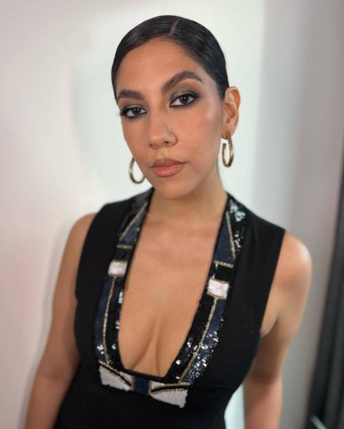 Stephanie Beatriz getting ready for the National Board of Review awards