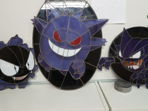 retrogamingblog:Ghost Pokemon Stained Glass made by StainedGlassGeek