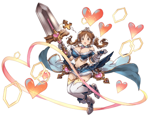 Koshimizu Sachiko and Totoki Airi as they appear in the Granblue Fantasy event, Cinderella Fanatsy ~