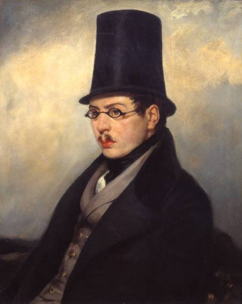 somanyhumanbeings:  John Scarlett Davis (attributed to), Man in a top hat (c. 1838)