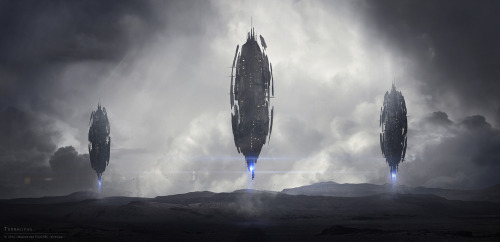 Terraliths by elreviae / Maxime des TOUCHES.More space ship here.