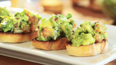 foodnutt-deactivated20150107:  Avocado Bruschetta.           