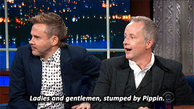 acupofbritishearlgrey:  Dominic Monaghan & Billy Boyd try to stump Stephen with LOTR trivia