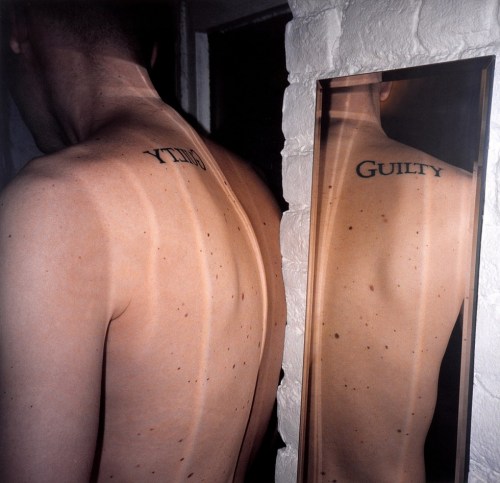 Douglas Gordon (Scottish, b. 1966, Glasgow, Scotland) - Tattoo (for Reflection) aka Guilty, 1997, Ph