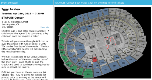 these are all the empty seats available at iggy azalea&rsquo;s staples center show LMAO