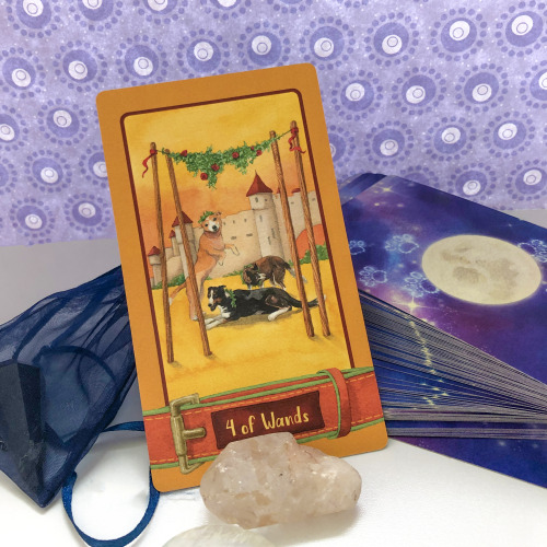 Card of the Week: Four of Wands This card is a beautiful one, as it represents community coming toge