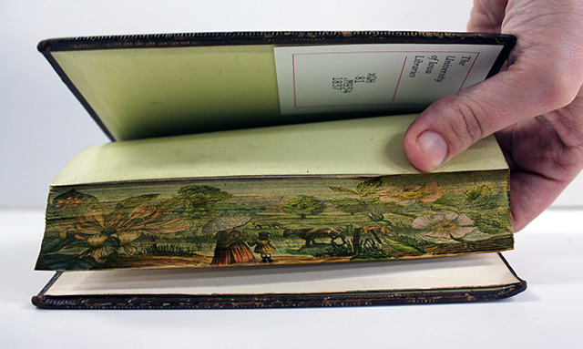 f-l-e-u-r-d-e-l-y-s:  “Secret Fore-Edge”  Paintings Revealed in Early 19th Century