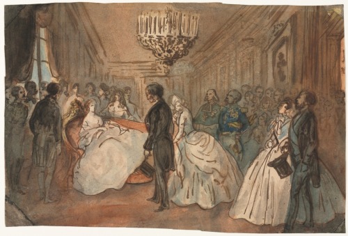 The Empress Eugenie Receiving the Diplomatic Corps after the Birth of the Imperial Prince, Constanti
