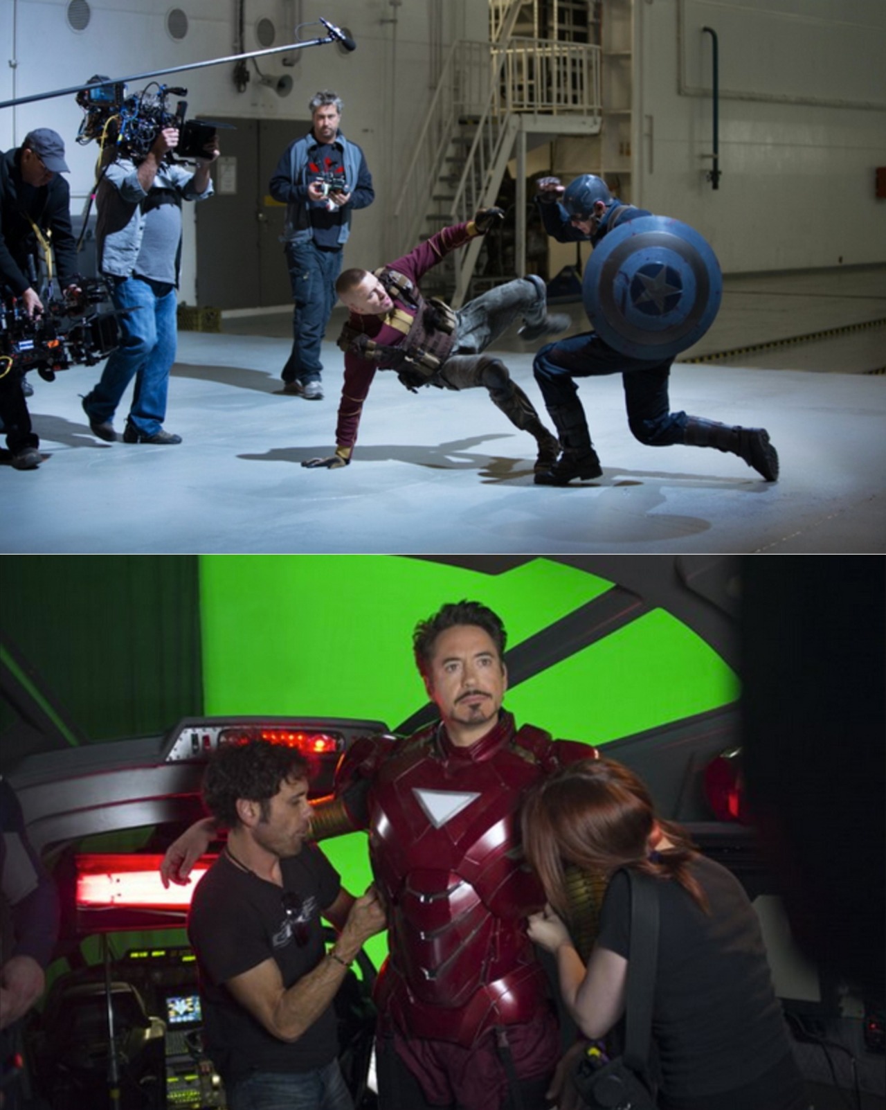 pottergirl05:  20 pictures from the behind the scenes of the Marvel Cinematic Universe.
