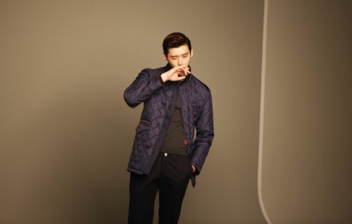 withljongsuk: [PHOTO/BTS] Lee Jong Suk (+ Kim Woo Bin) for Trugen (트루젠) F/W 2013 Photoshoot Scene &a