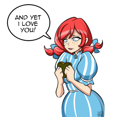 dankodeadzone: Seriously, what is the deal with Wendy’s and Mcdonald’s? [Uncropped version here]  rofl XD