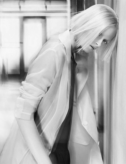 totallyinlovewithfashion:  Elza Luijendijk in “Panic Room” by Thomas Cooksey for Tush, Spring/Summer 2014for more click: COLORED OR BLACK AND WHITE