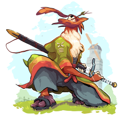 Scrotumnose:  I Drew Scias From Breath Of Fire 4!!!!! The Coolest Character In A