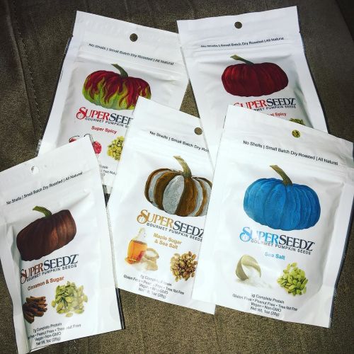 I am loving these samples of @superseedz I received. Nutritious and yummy gourmet pumpkin seeds! The