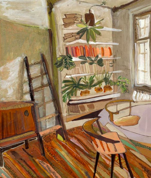 dreamingunderafigtree:Interiors in ArtLulie Wallace / Alex Katz / Erika Stearly / Salman Toor / Erik