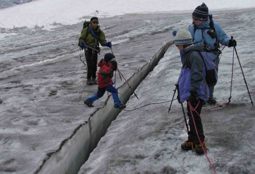 sixpenceee:Crevasses Theory This is just a thought “Crevasses are V shaped, so if you fall in it most likely wont kill you. You will get stuck and your body heat will slowly start melting the ice causing you to slip further down the crevasse, until