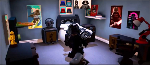 diminished-comet: Kylo Ren’s bedroomDarth Vader motif obviouslyDarth surfer poster is my fave 