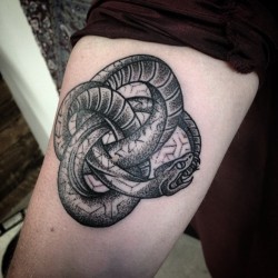 black-stabbath:  Ouroboros ❤️🐍 this morning on Lucie! Thank you lady