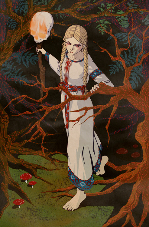 agadixit:An illustration for a Russian fairy tale Vasilisa the Beautiful.Art by me.