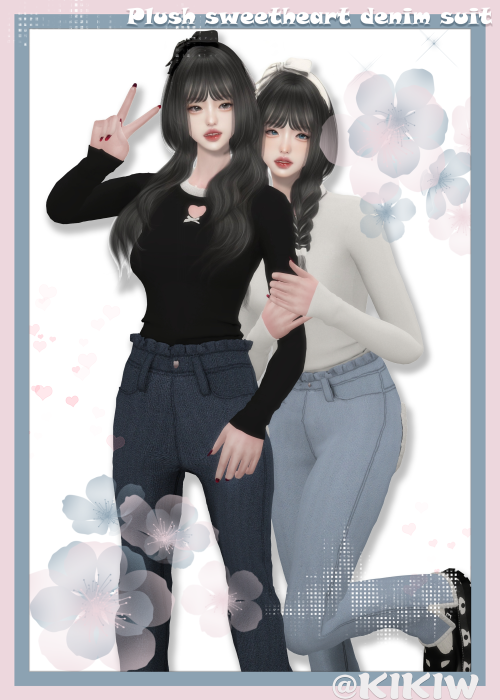 kikiw-sims:



[KIKIW]Plush sweetheart denim suit

♥New mesh♥20 colors♥Base game compatible♥Female♥HQ textures♥Custom thumbnails♥Recoloring Allowed: Yes - Do not include mesh♥DL:Patreon （VIPⅢ）⭐Reuploading to any forum or website is not permitted.  Repacking is not permitted. 禁止分流到任何论坛和网站。禁止以任何形式打包分享。⭐ #female#s4cc female #sims 4 female cc #ts4 female #ts4 cc female #ts4 cas#ts4#sims cc #sims 4 cc #sims4#the sims#sims clothes #sims 4 clothes #ts4 clothes#sims4 clothes #sims 4 cloths #ts4cc#thesims4#s4cc
