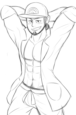 frieddough:  a kukui sketchhottest professor ever.