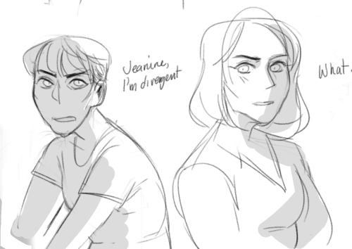 oh boy so i have a whole stack of jeantris sketches from twit i realised i hadn’t posted. some of th