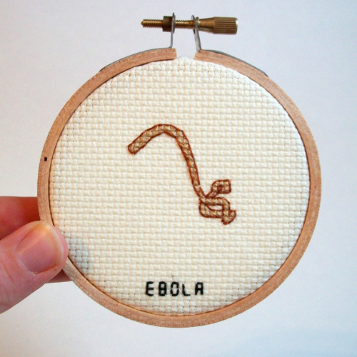 whoiusedtobe:nevver:Cross-stitched MicrobesE. coli rarely form flagellae The flu virus is roun