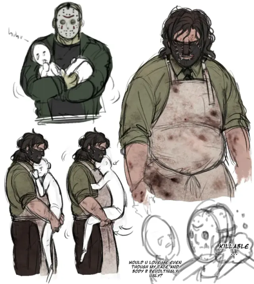 The Accumulated Jason And Leatherfaces Sketches I Drew